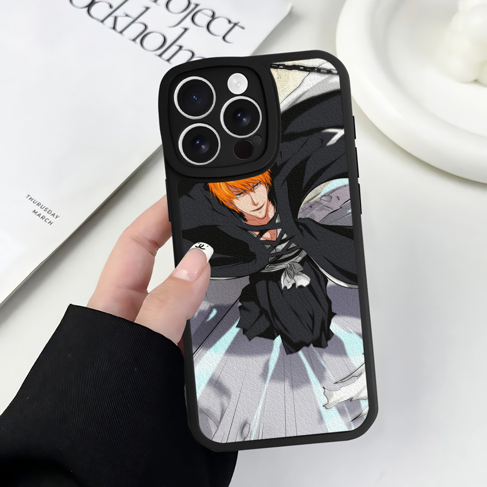 （画像用） ブリーチ BLEACH 【iPhone 16シリーズ対応】シリコンスマホケース（レザー調） 材質：シリコン